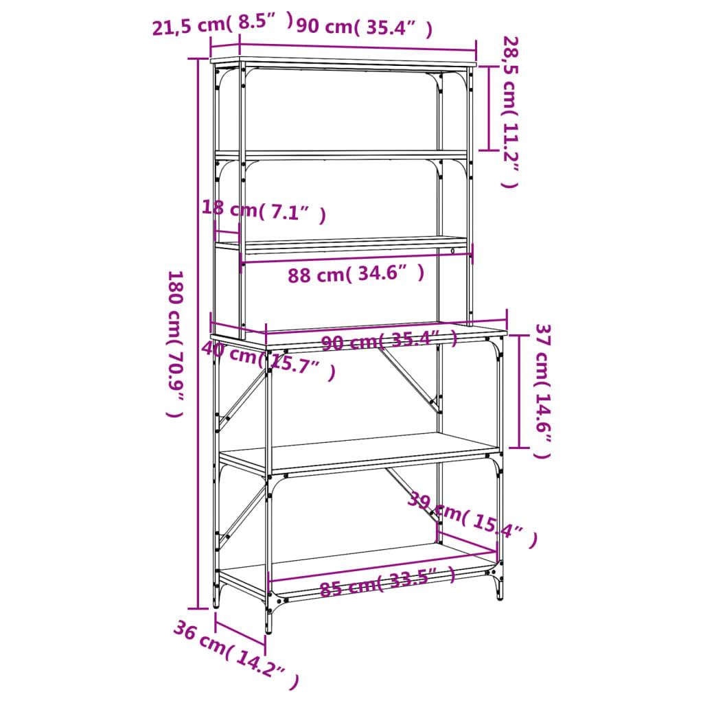 VidaXL Bäckerregal holzwerkstoff