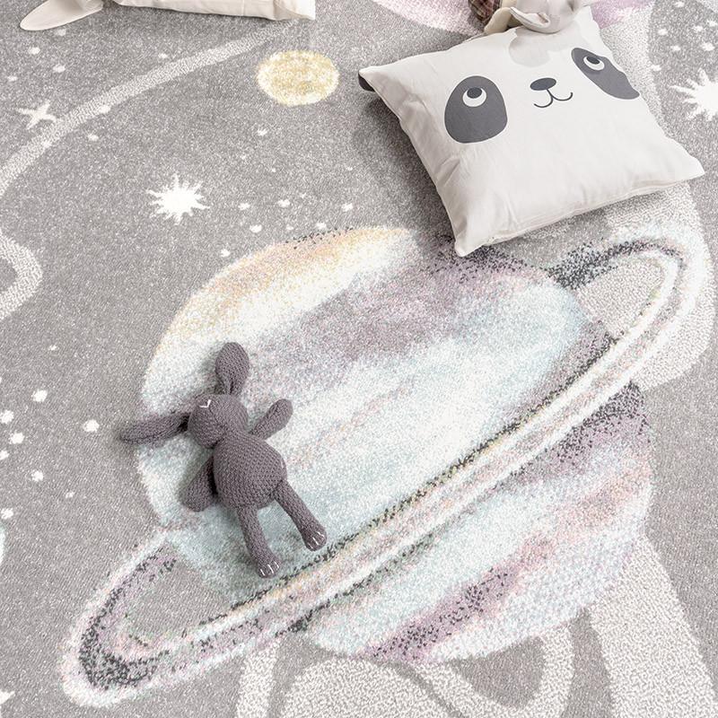 Paco Home Kinderteppich Weltall Universum Hell