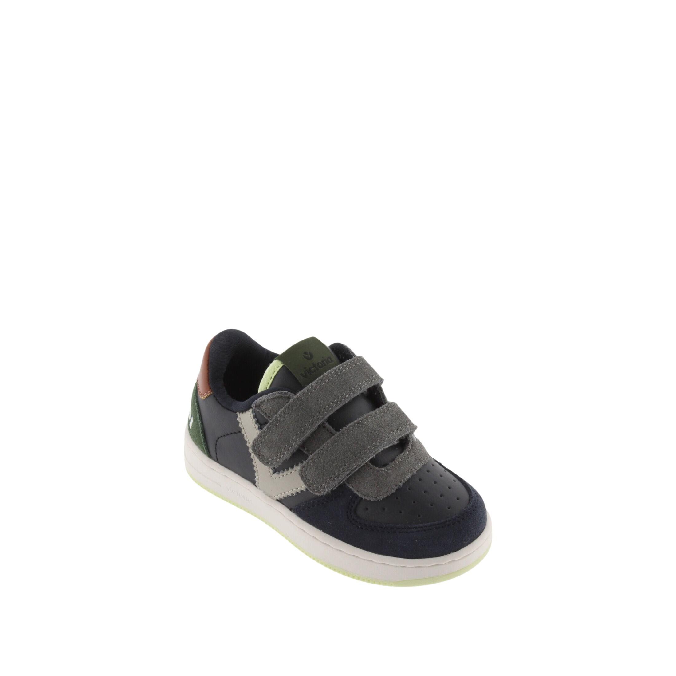 Victoria sneakers mit klettverschluss in lederoptik und spaltleder für kinder tiempo