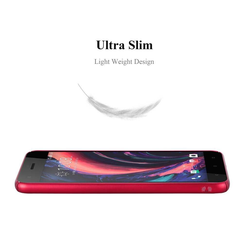 Cadorabo Hülle für HTC Desire 10 PRO Hard Case in Metall Optik