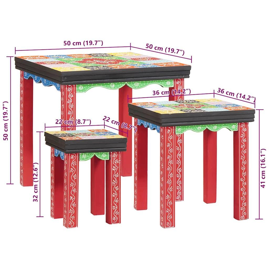 VidaXL Nesting-tische holz