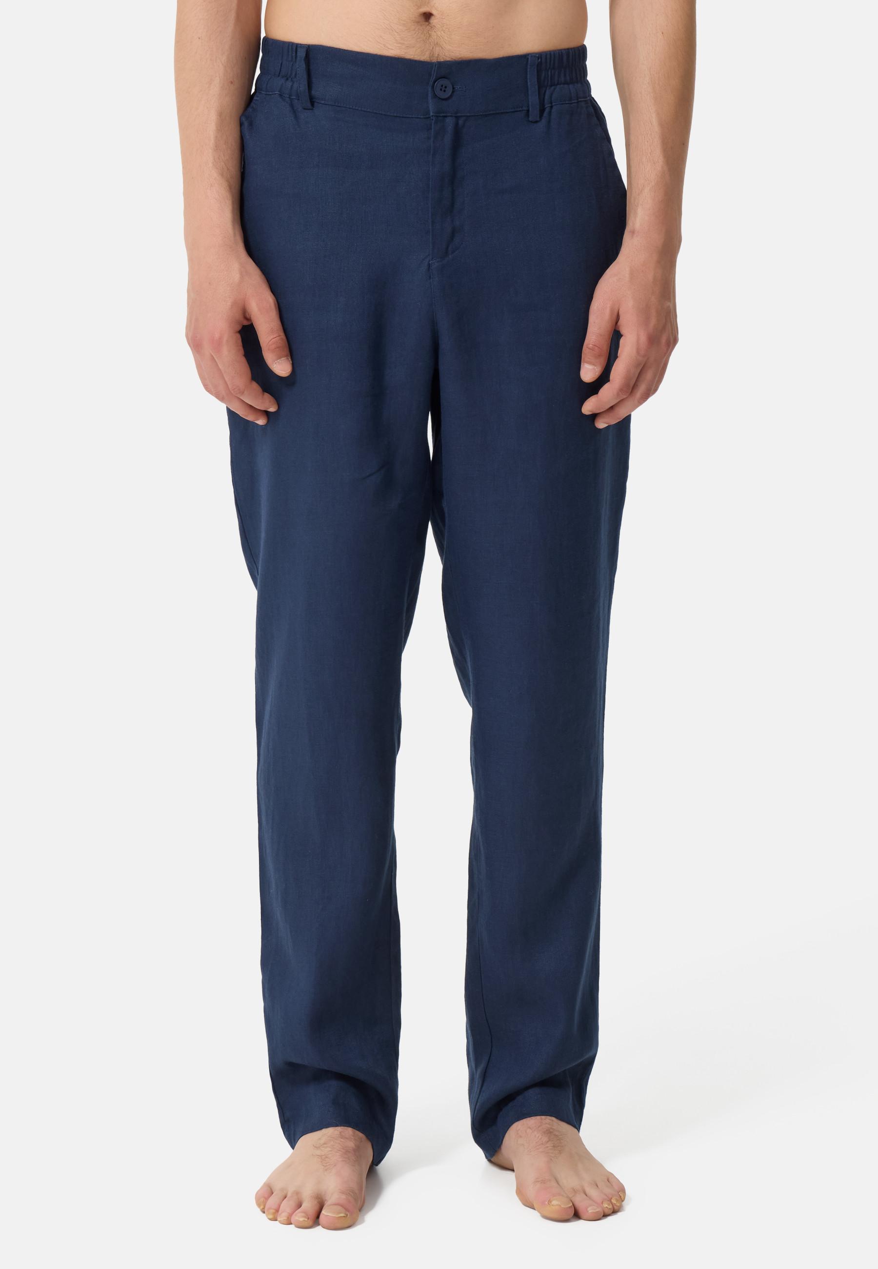 CASH-MERE.CH Leinen Lange Chino Hose