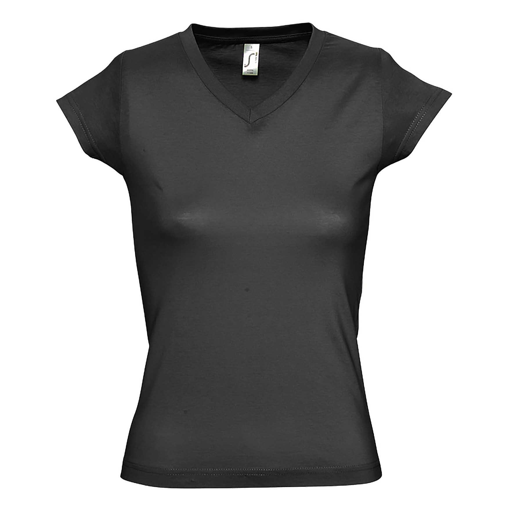 SOLS Moon Kurzarm V-Ausschnitt T-Shirt
