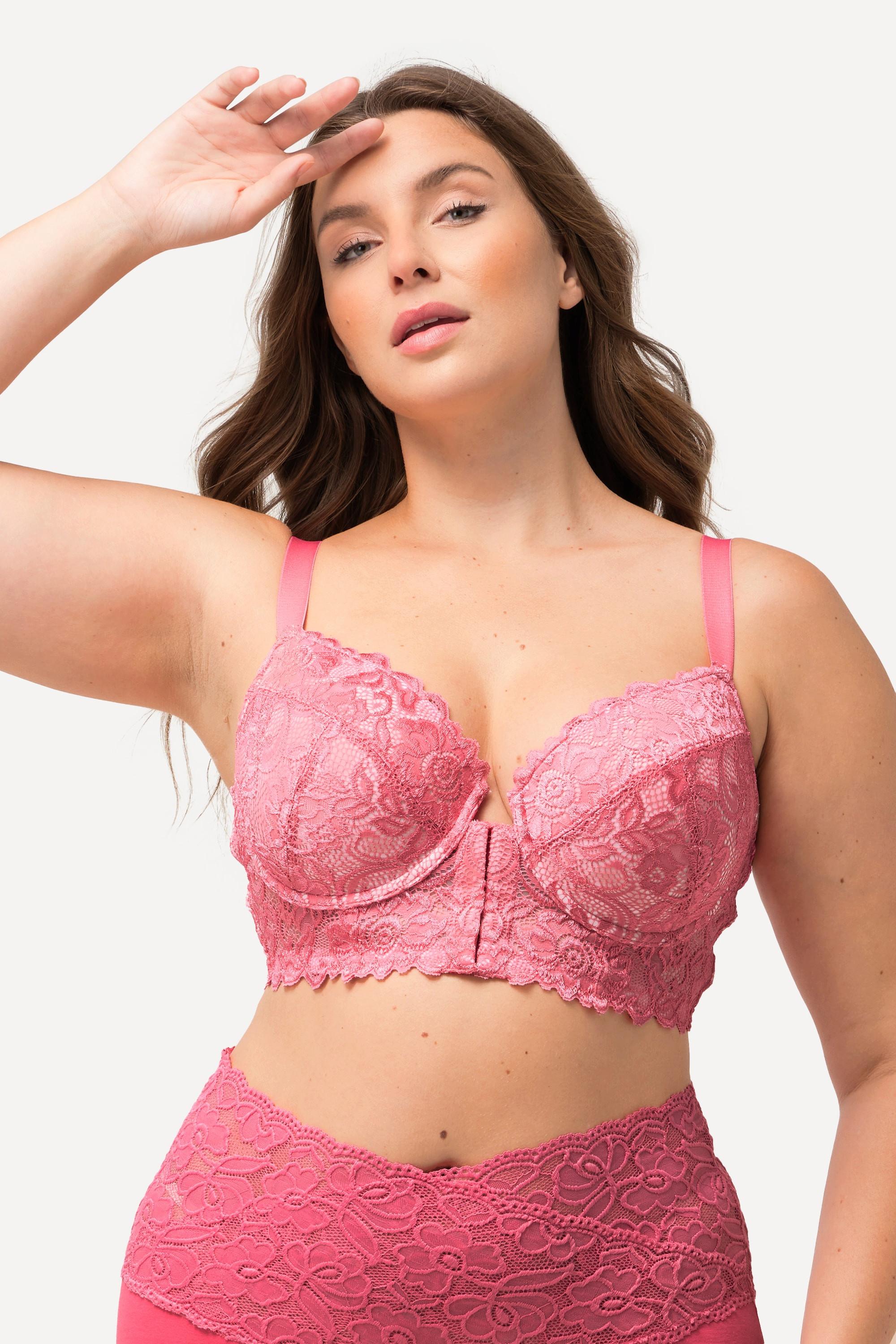 Ulla Popken Bügel-BH, Softcups, Vorder-/Rückenverschluss, Cup B - E