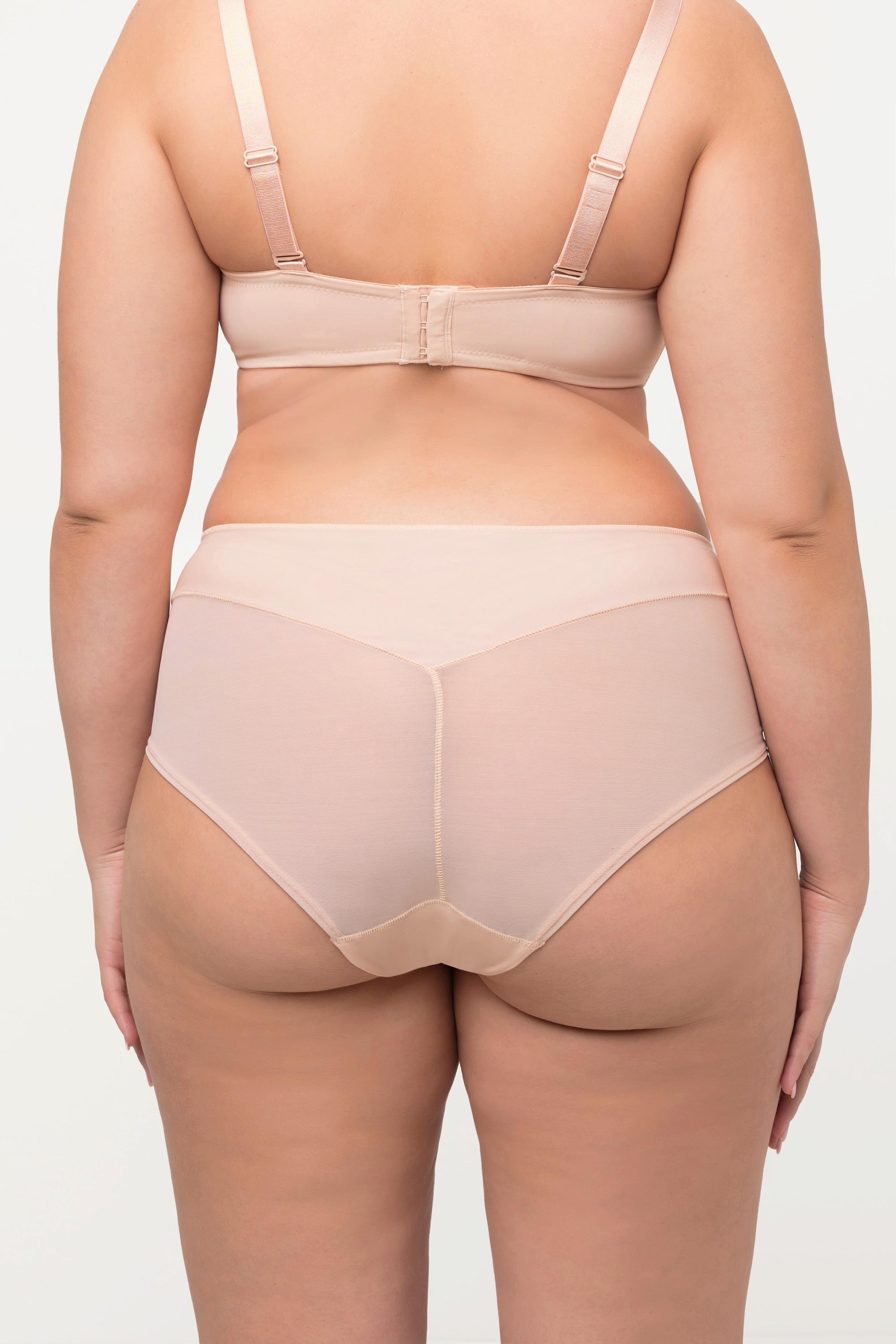 Ulla Popken Maxislip, String-Optik, seitliche Mesh-Einsätze