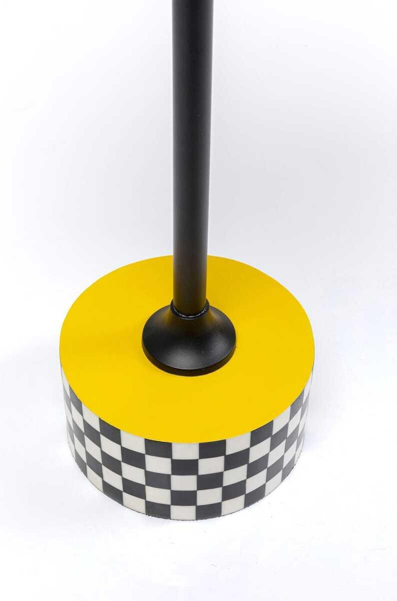 KARE Design Beistelltisch Domero Checkers gelb rund 25