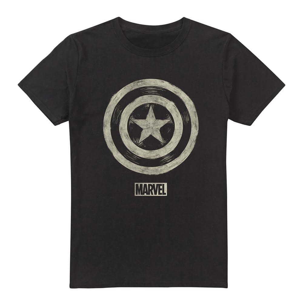 CAPTAIN AMERICA Ballpoint Print T-Shirt