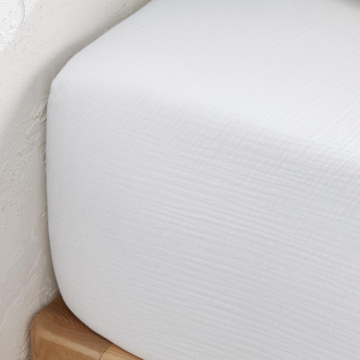 La Redoute Intérieurs Fixleintuch Kumla aus Baumwoll-Musselin