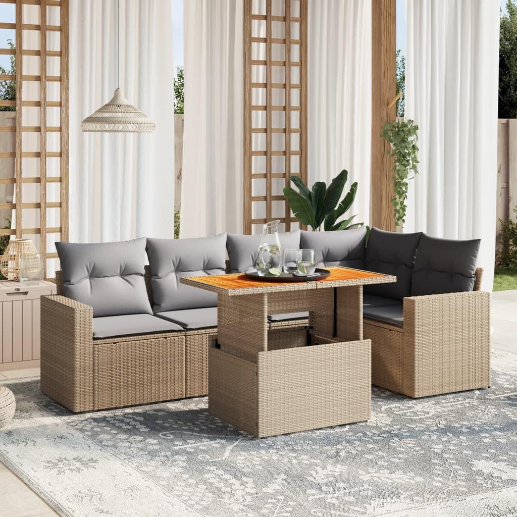 VidaXL Garten sofagarnitur poly-rattan