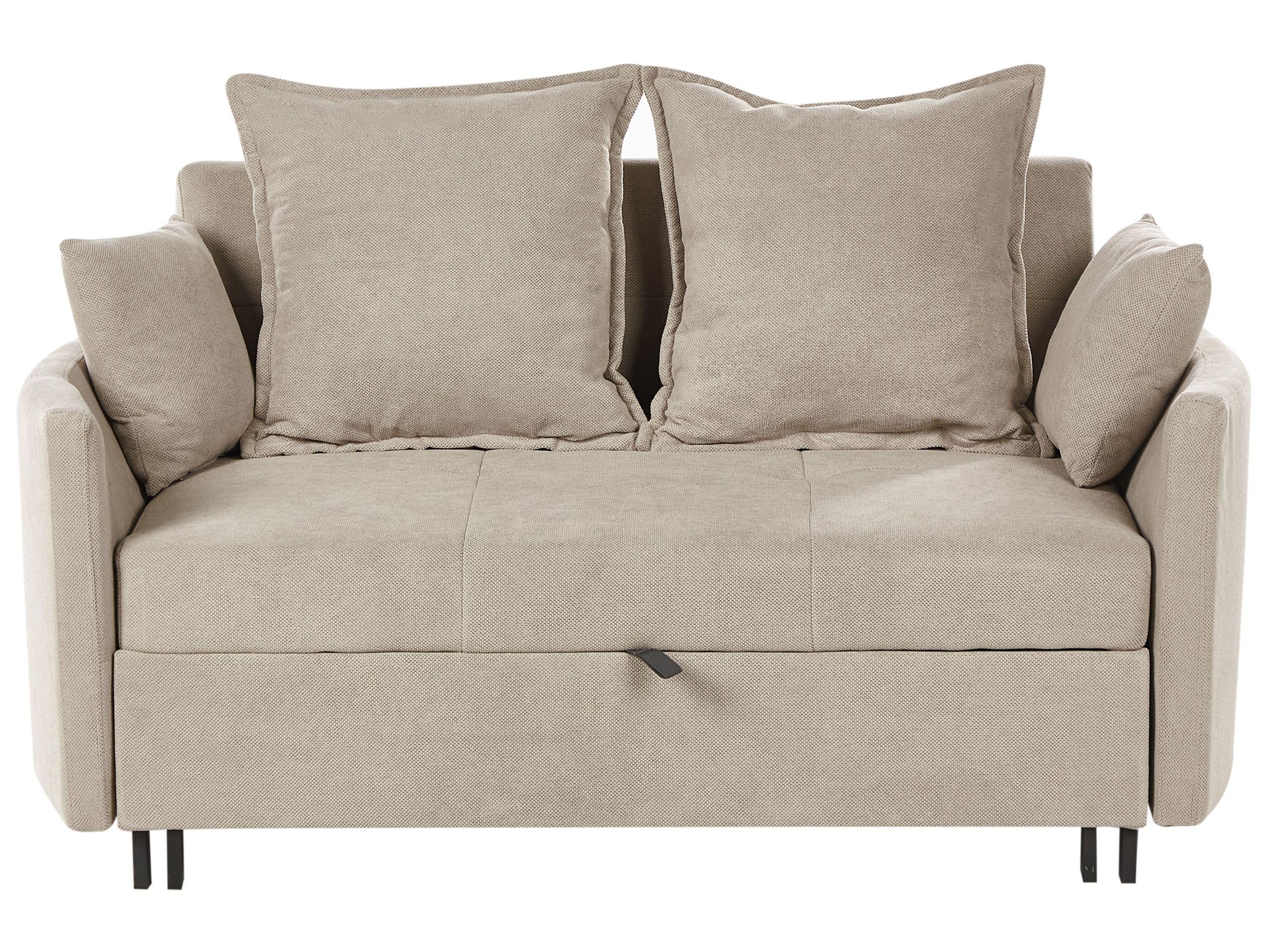 Beliani Schlafsofa aus Polyester Skandinavisch HOVIN