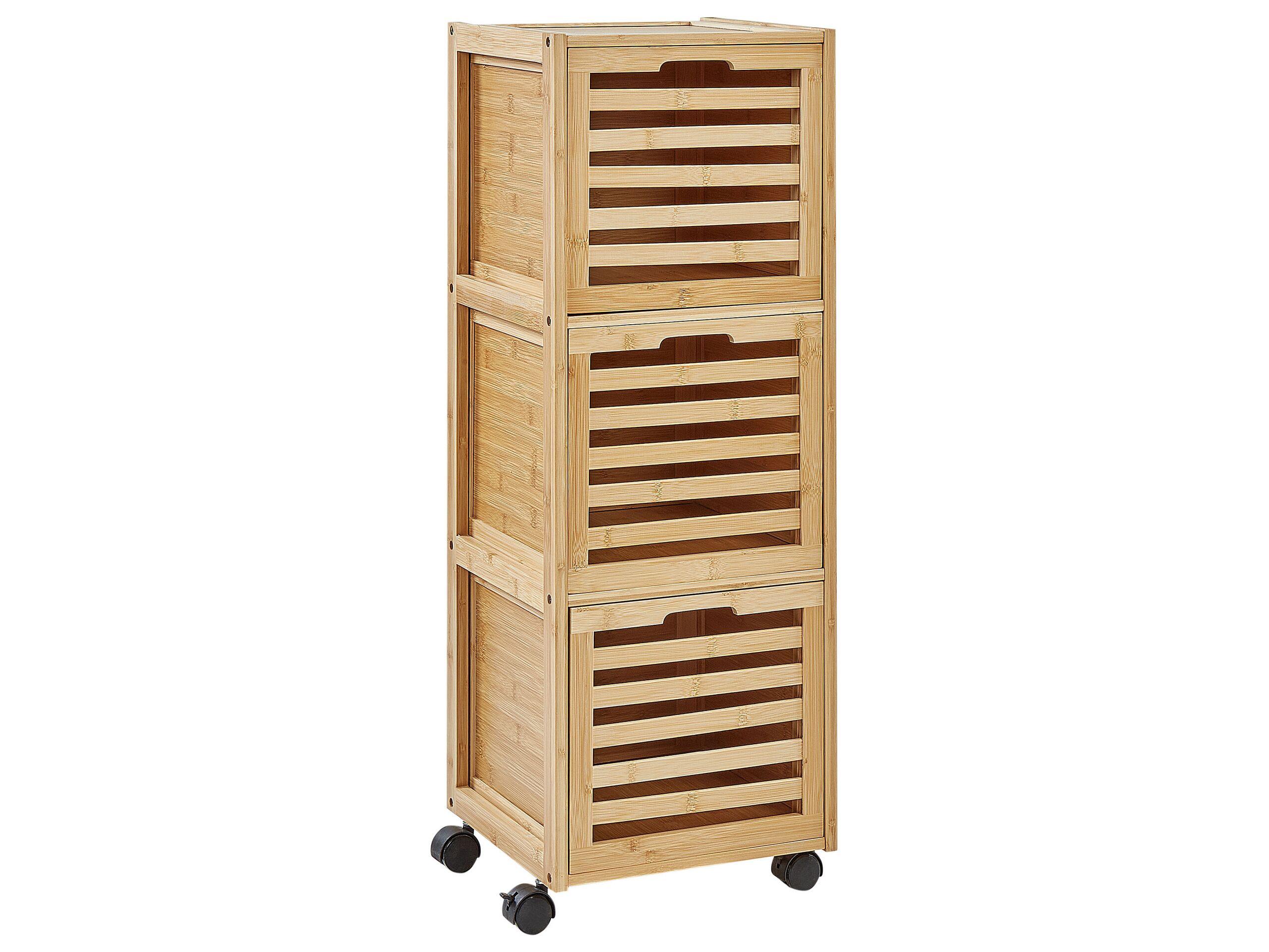 Beliani Badezimmerschrank aus Bambusholz Boho SHAWNEE