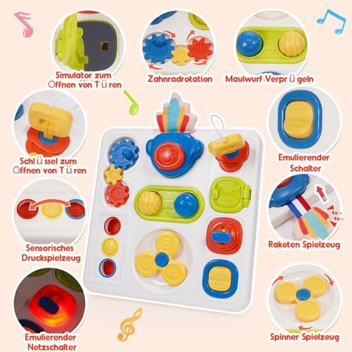 Activity-board 9 in 1 Baby-Motorikspielzeug Sinnesspielzeug Baby-Baby-Würfelspielzeug Busy Board