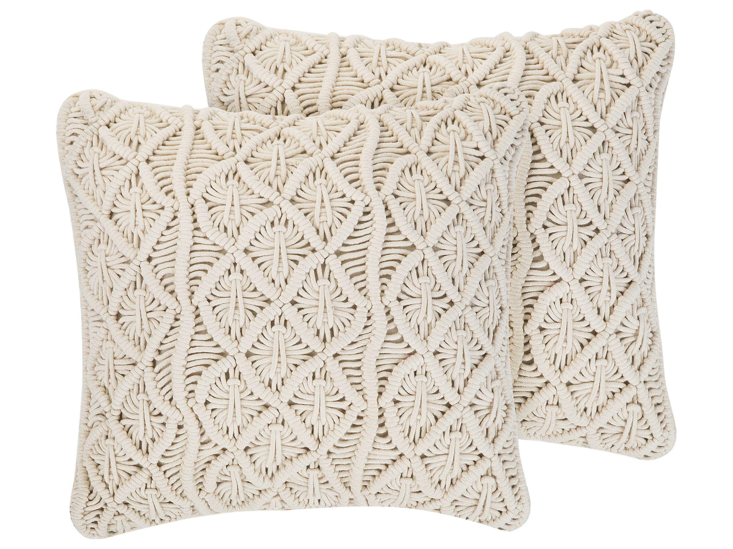 Beliani Dekokissen 2er Set aus Baumwolle Boho GOREME
