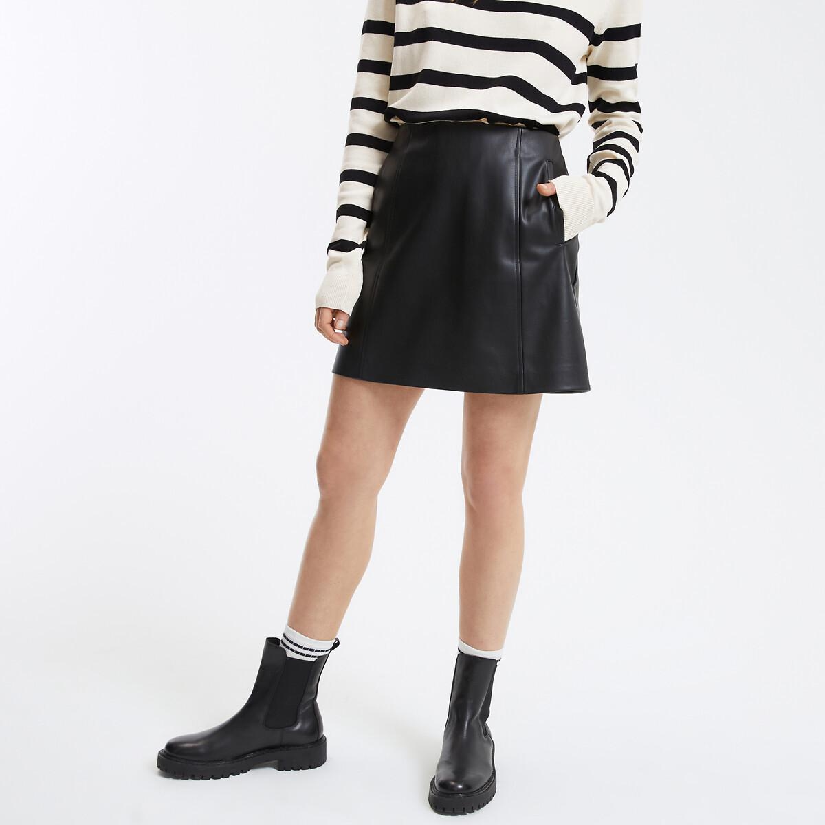 La Redoute Collections Minirock aus Lederimitat
