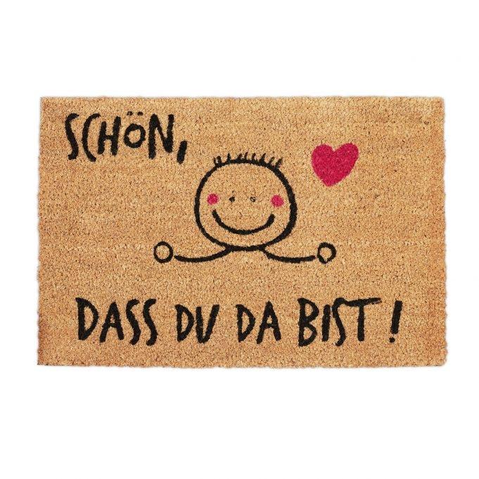 B2X Fußmatte Kokosnuss SCHÖN, DASS DU DA SIND