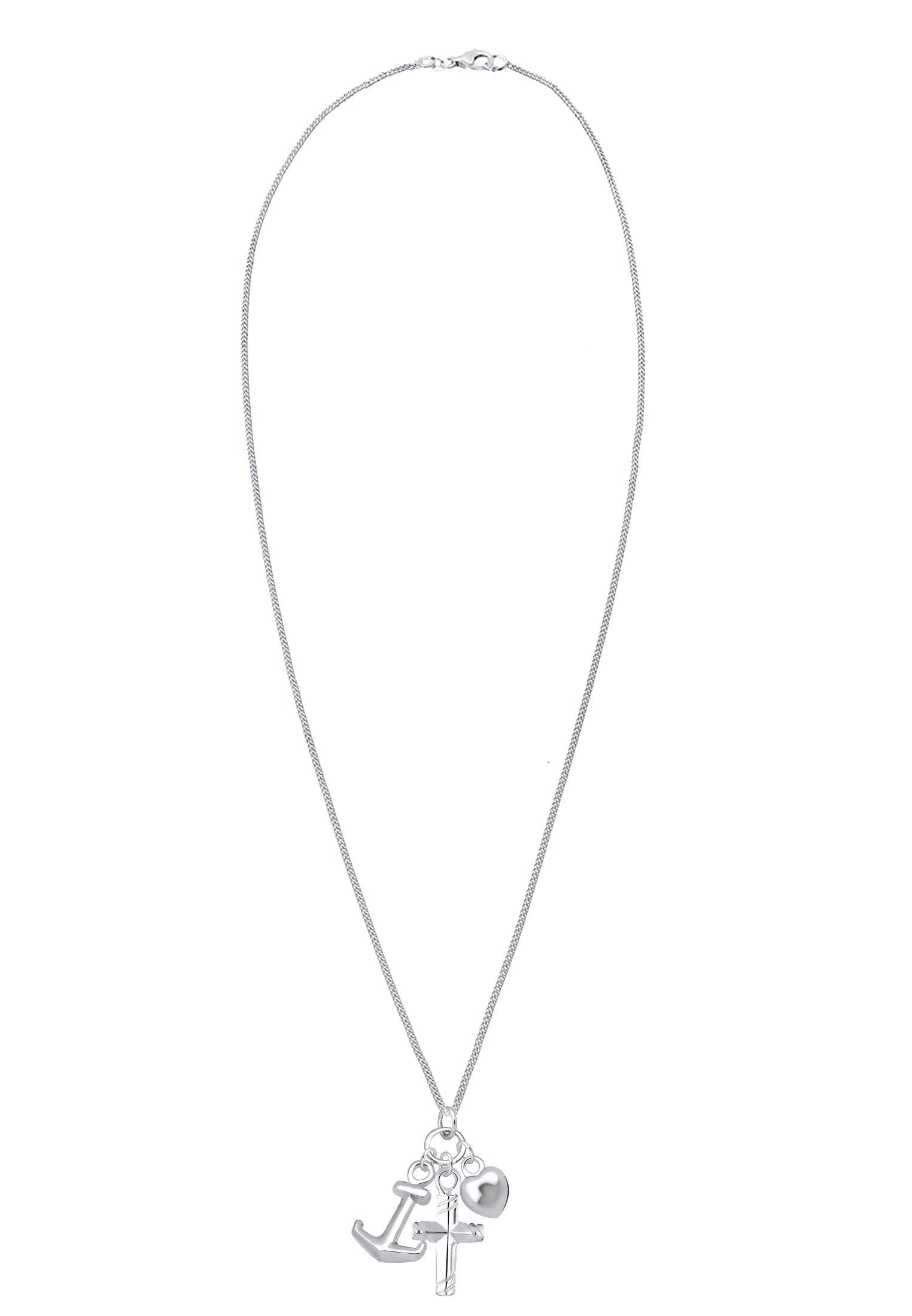 Elli Halskette Kreuz Herz Anker Glaube Liebe
