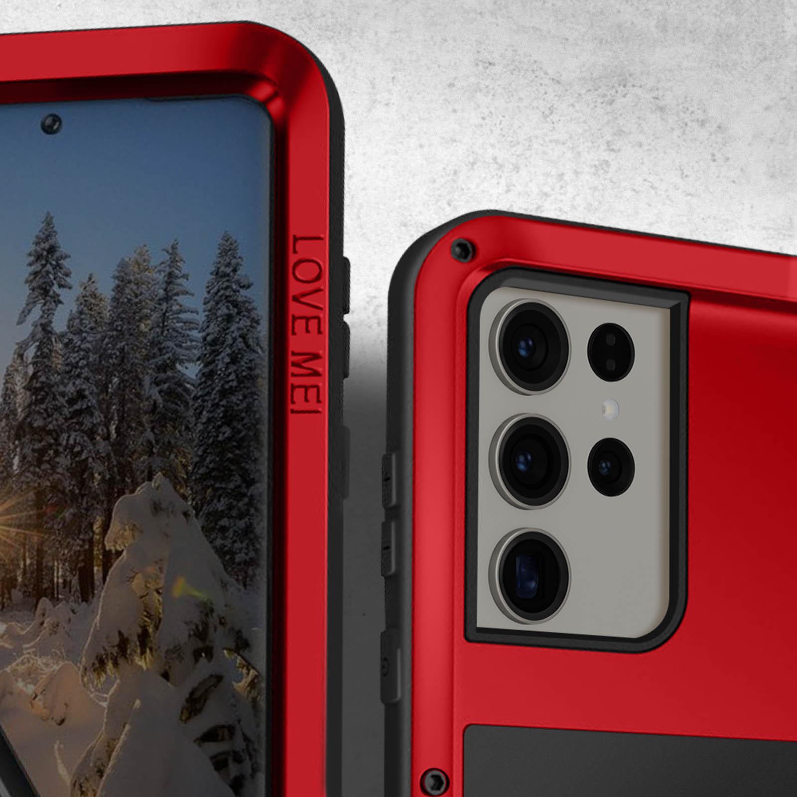 Avizar LoveMei Hülle Samsung S23 Ultra Rot