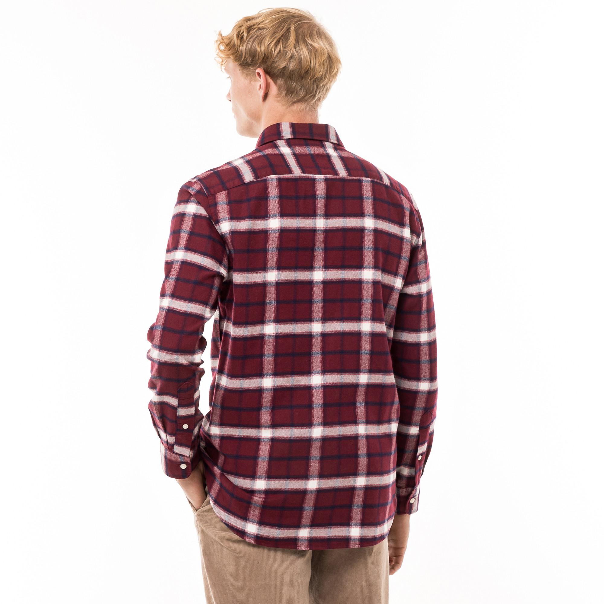 TOMMY HILFIGER Brushed Shadow Check Regular Fit Langarmhemd
