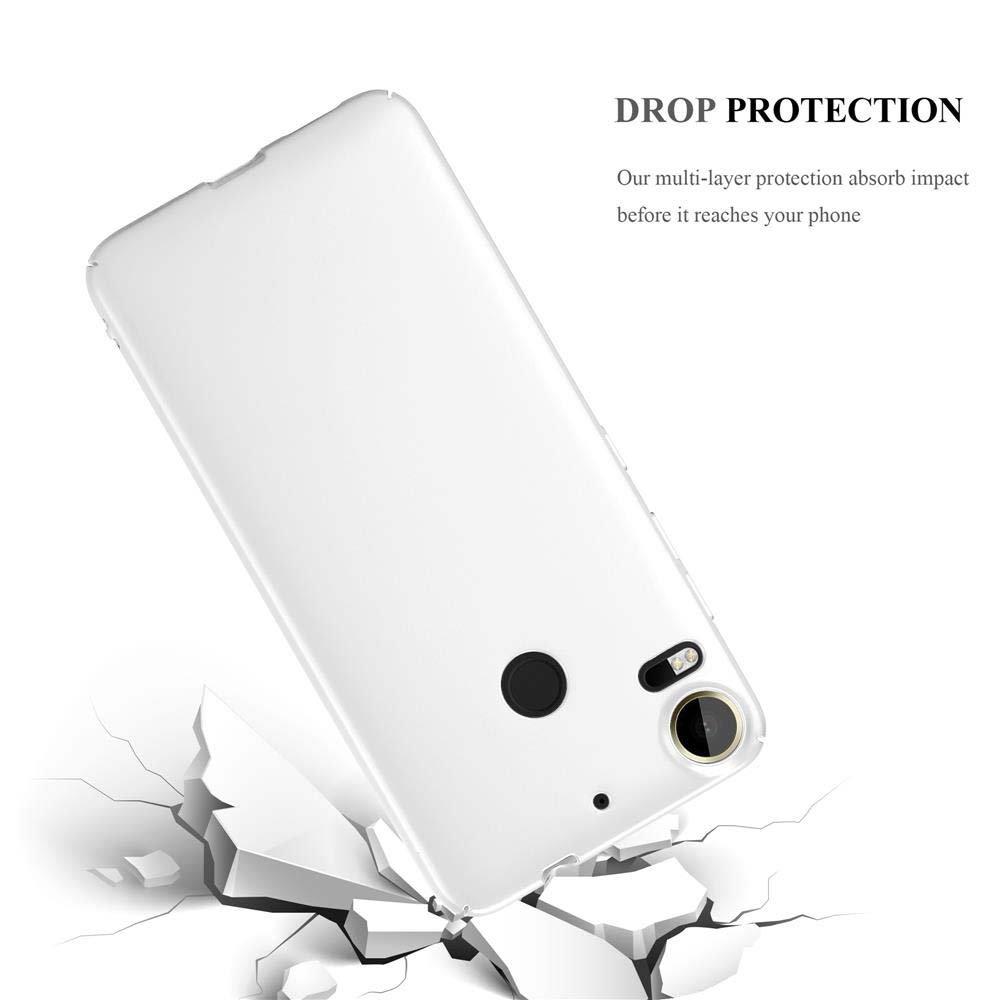 Cadorabo Hülle für HTC Desire 10 PRO Hard Case in Metall Optik