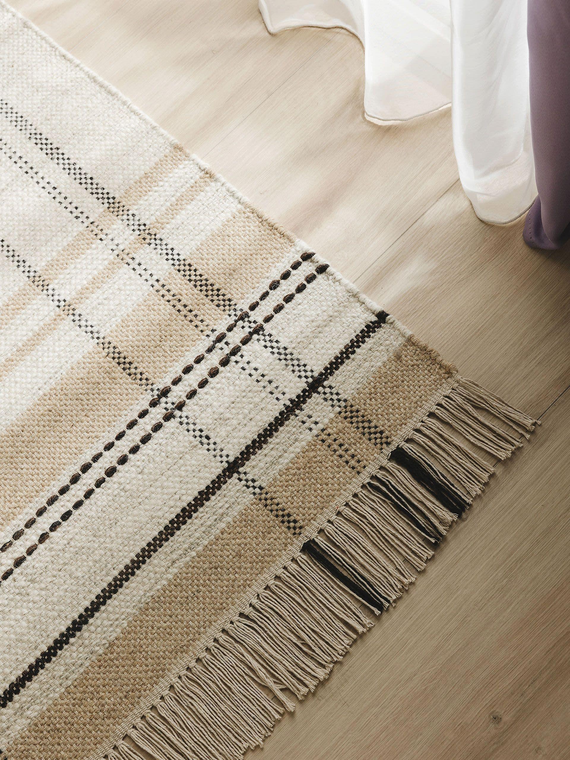 Benuta Wollteppich Läufer Bahati Beige