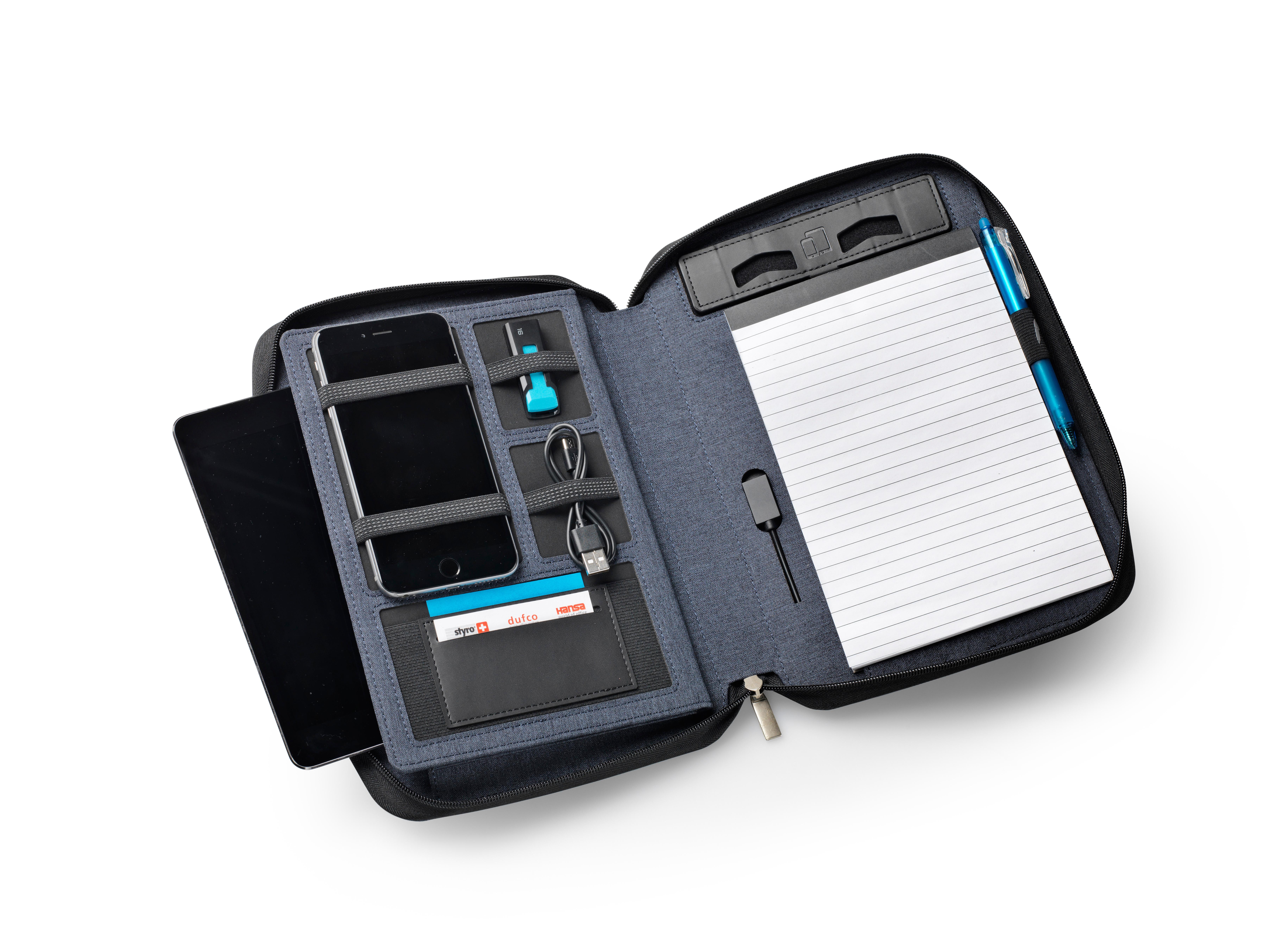 dufco by styro Konferenzmappe A5 mit Powerbank 5000 mAh
