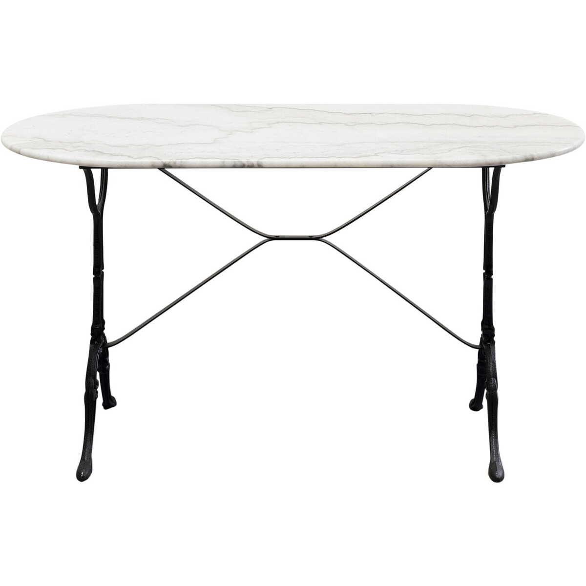 KARE Design Bistrotisch Kaffeehaus oval weiss 120x60