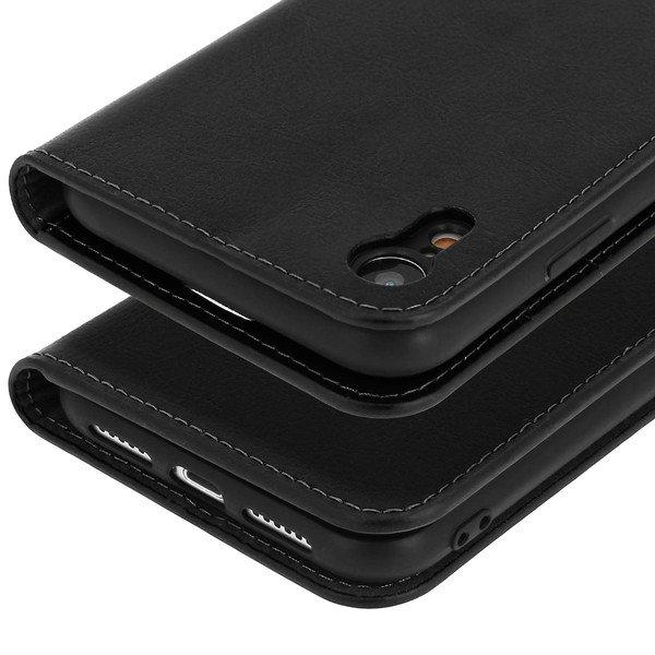 Avizar Cover Echtleder Apple iPhone XR Schwarz