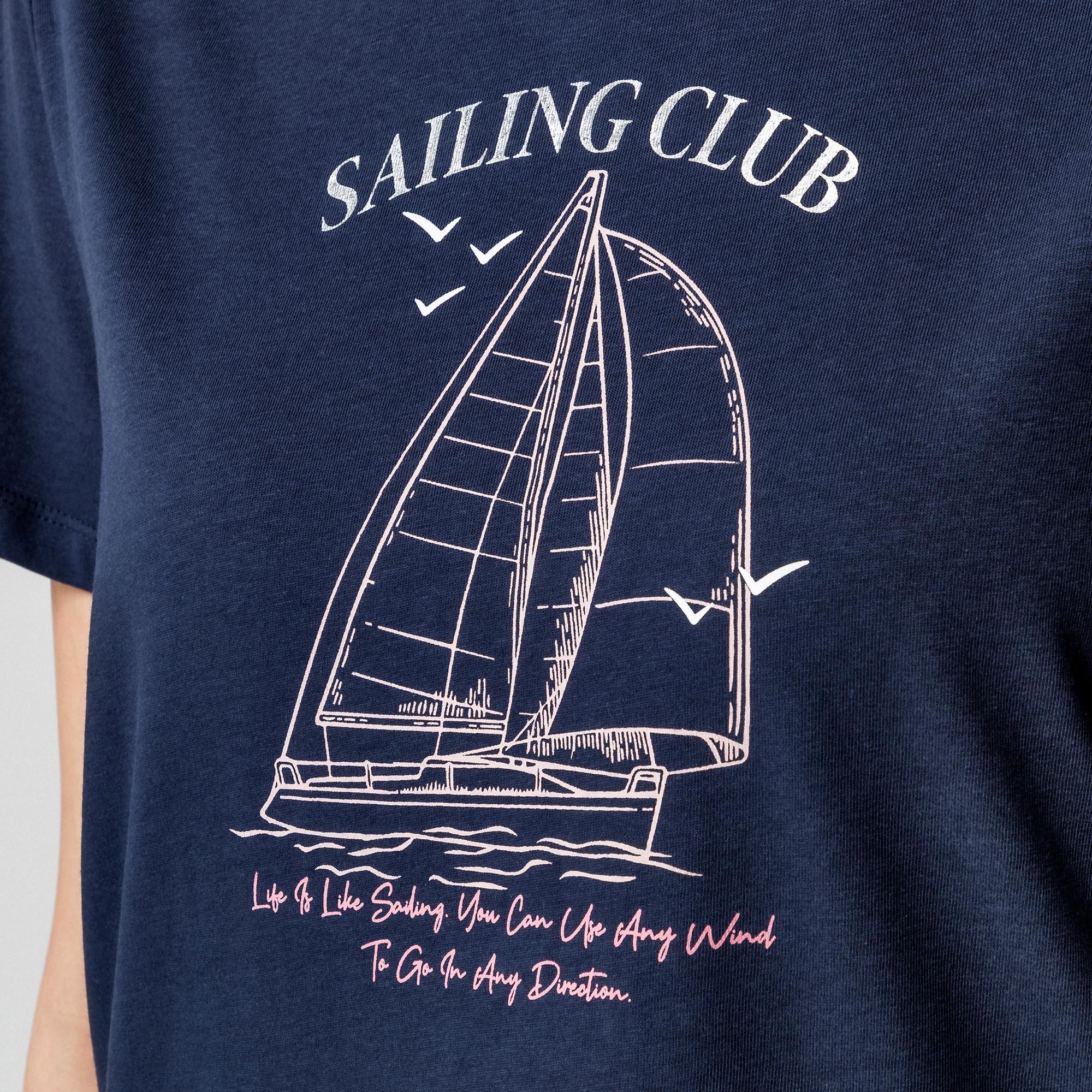 Manor Woman Sailing Club Print T-Shirt