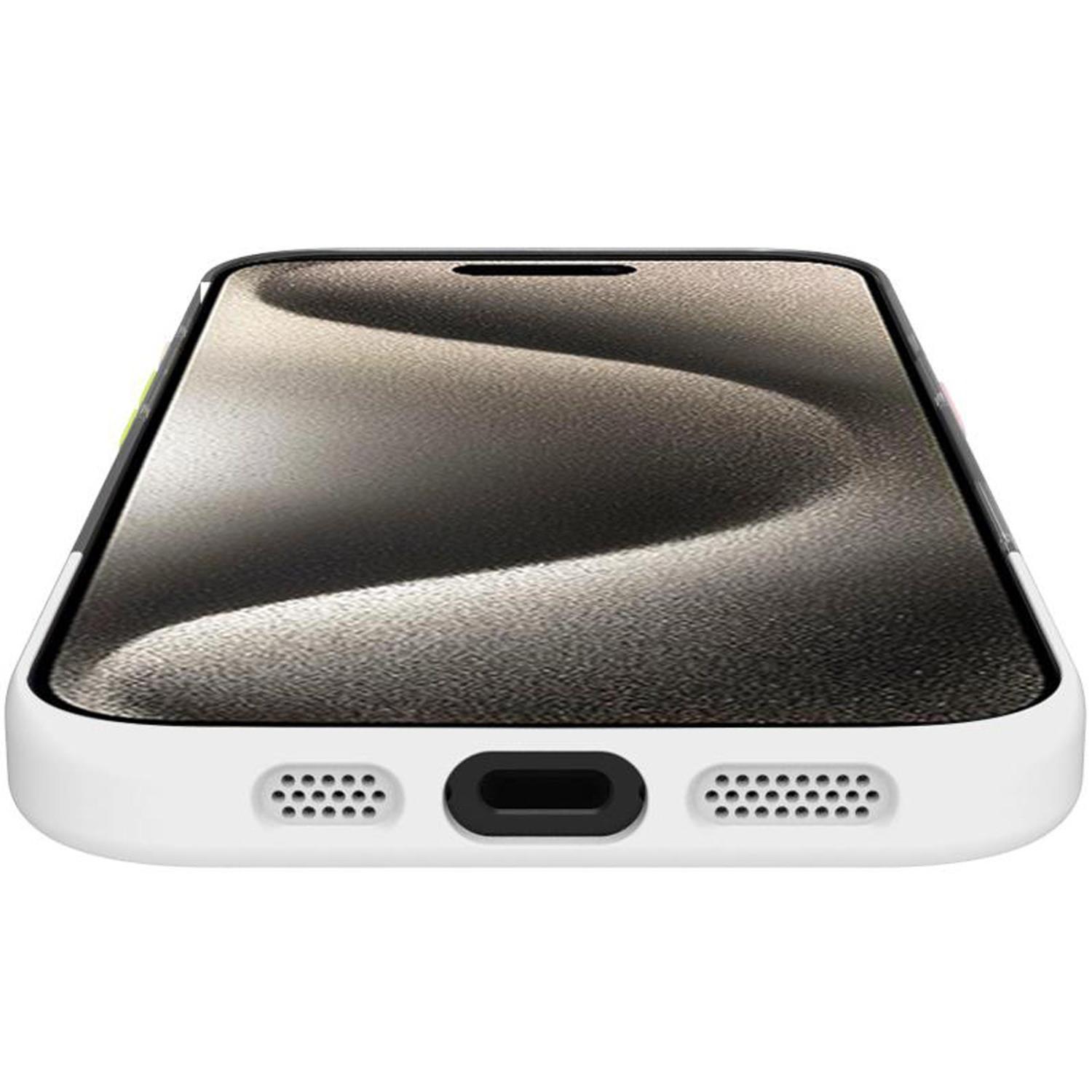 Celly Magdual MagSafe kompatible Hülle iPhone 16 Weiß + Transparent