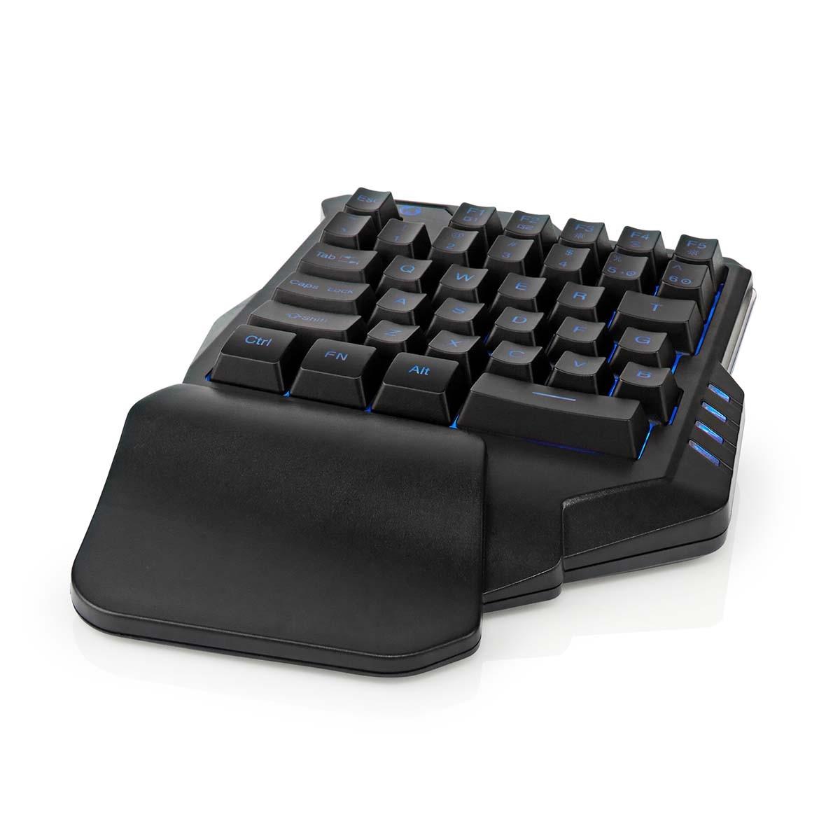 Nedis Kabelgebundene Gaming-Tastatur | USB Typ-A | Membrantasten | RGB | Einhändig | Universal | USB-Stromversorgung | Stromkabellänge: 1,60 m | Gaming