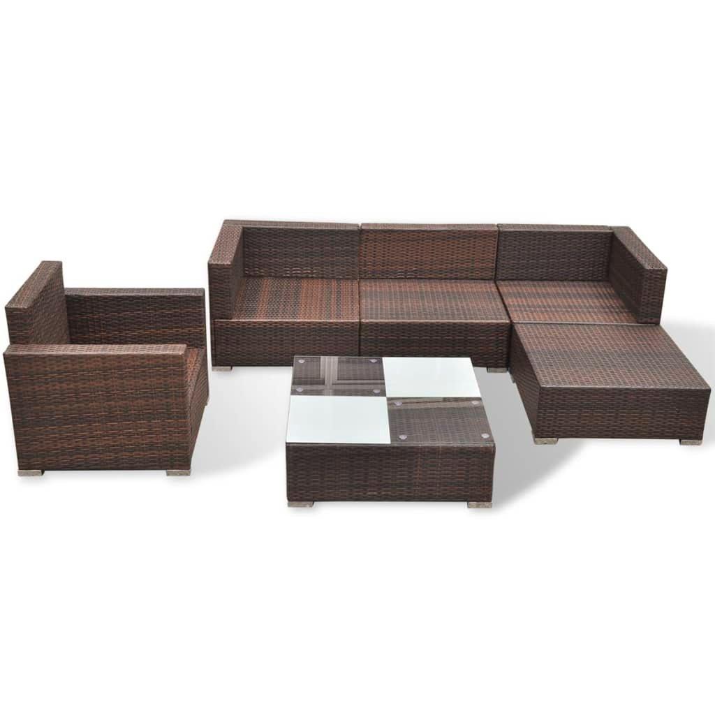 VidaXL Garten sofagarnitur poly-rattan