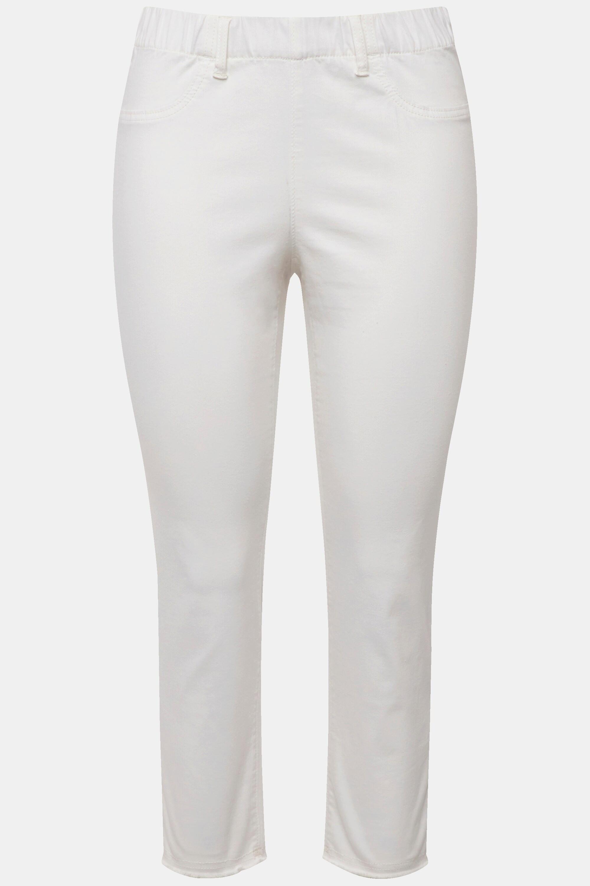 Ulla Popken Sienna 7/8 Hose schmaler Bein Fransensaum