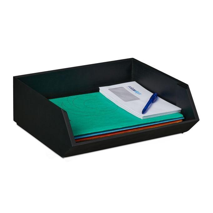 Northix Stapelbarer Schreibtisch-Organizer aus Bambus