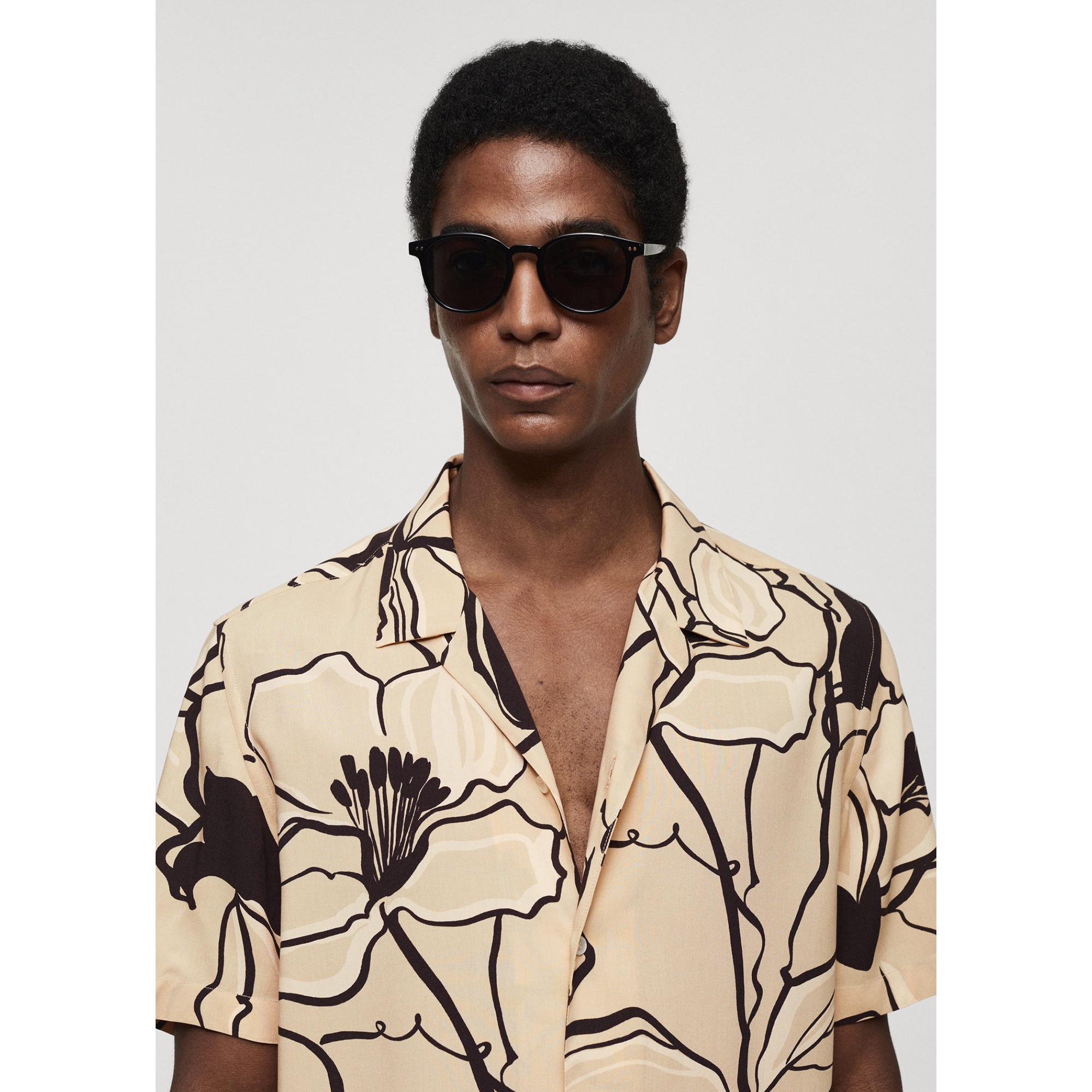 Mango Man Kurzarm Print Regular Fit T-Shirt