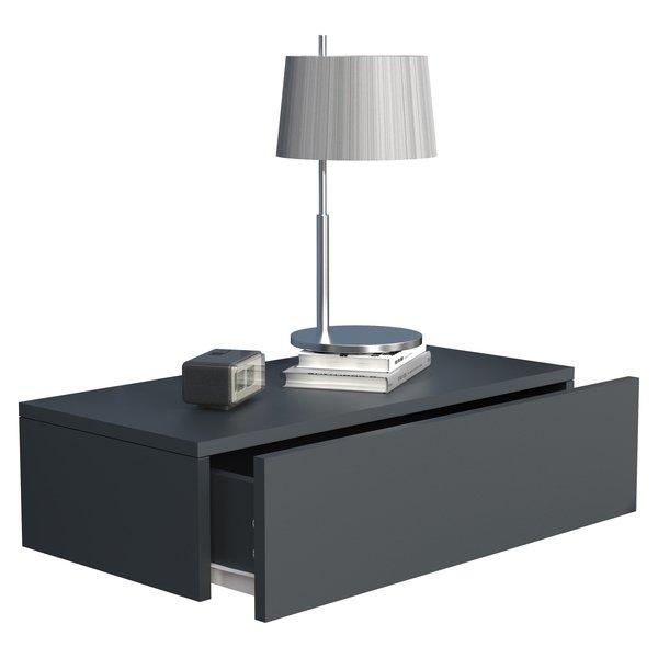 VCM Holz Wandschublade Nachtschrank Wandboard Schublade Konsole Nachttisch Usal M 60 cm