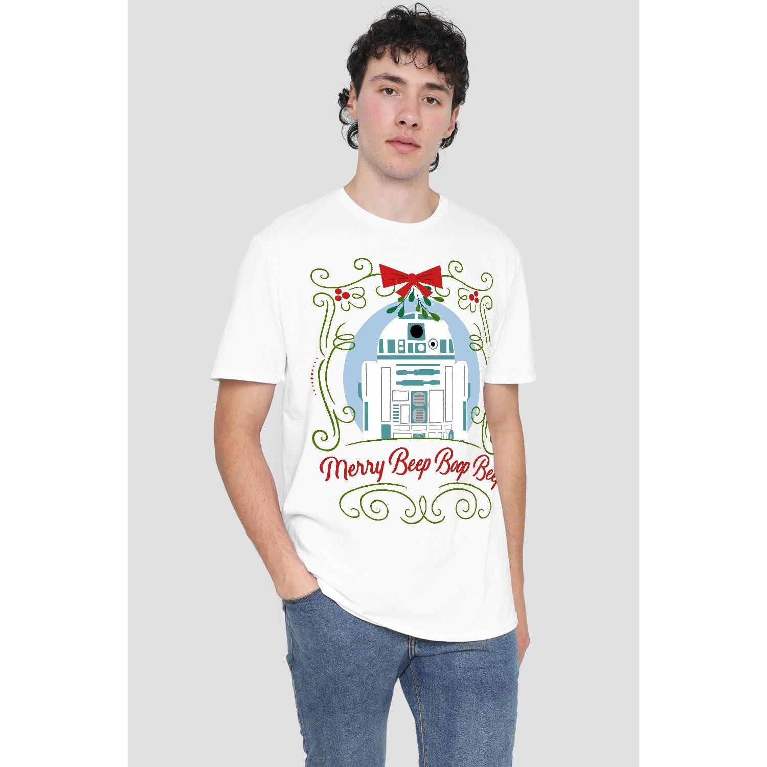 STAR WARS Merry Beep Boop Beep Weihnachtliches Design T-Shirt