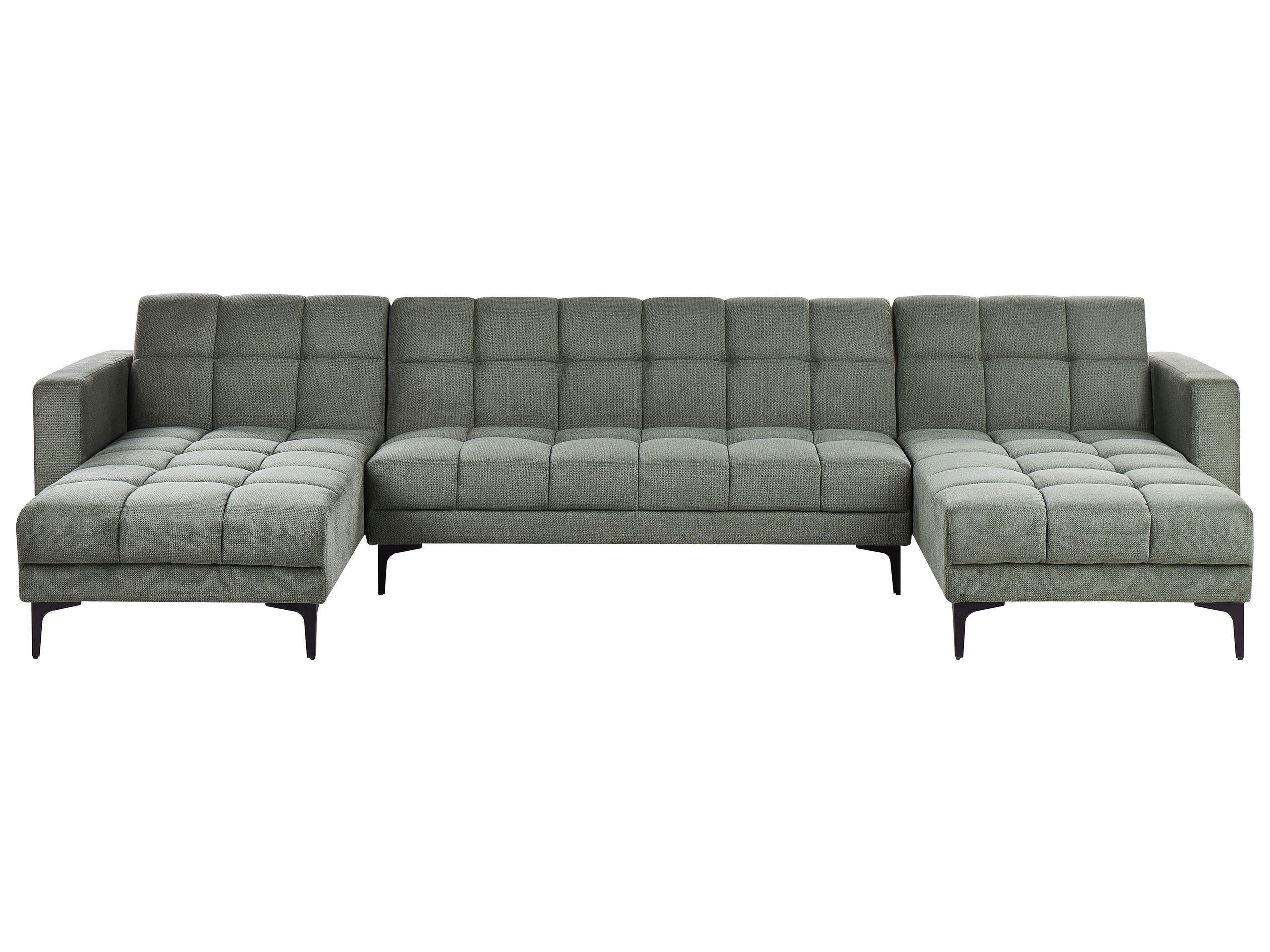 Beliani U-förmiges Sofa aus Polyester Minimalistisch ALNES