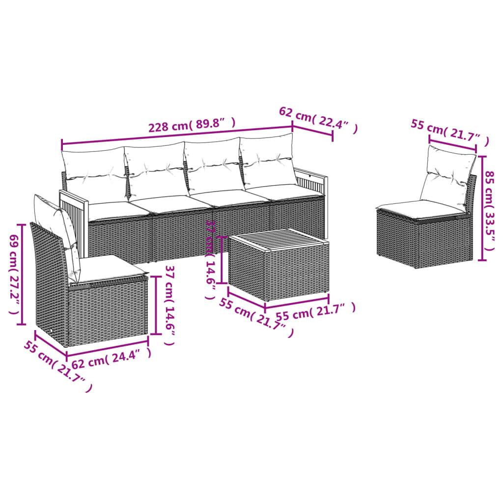 VidaXL Garten sofagarnitur poly-rattan