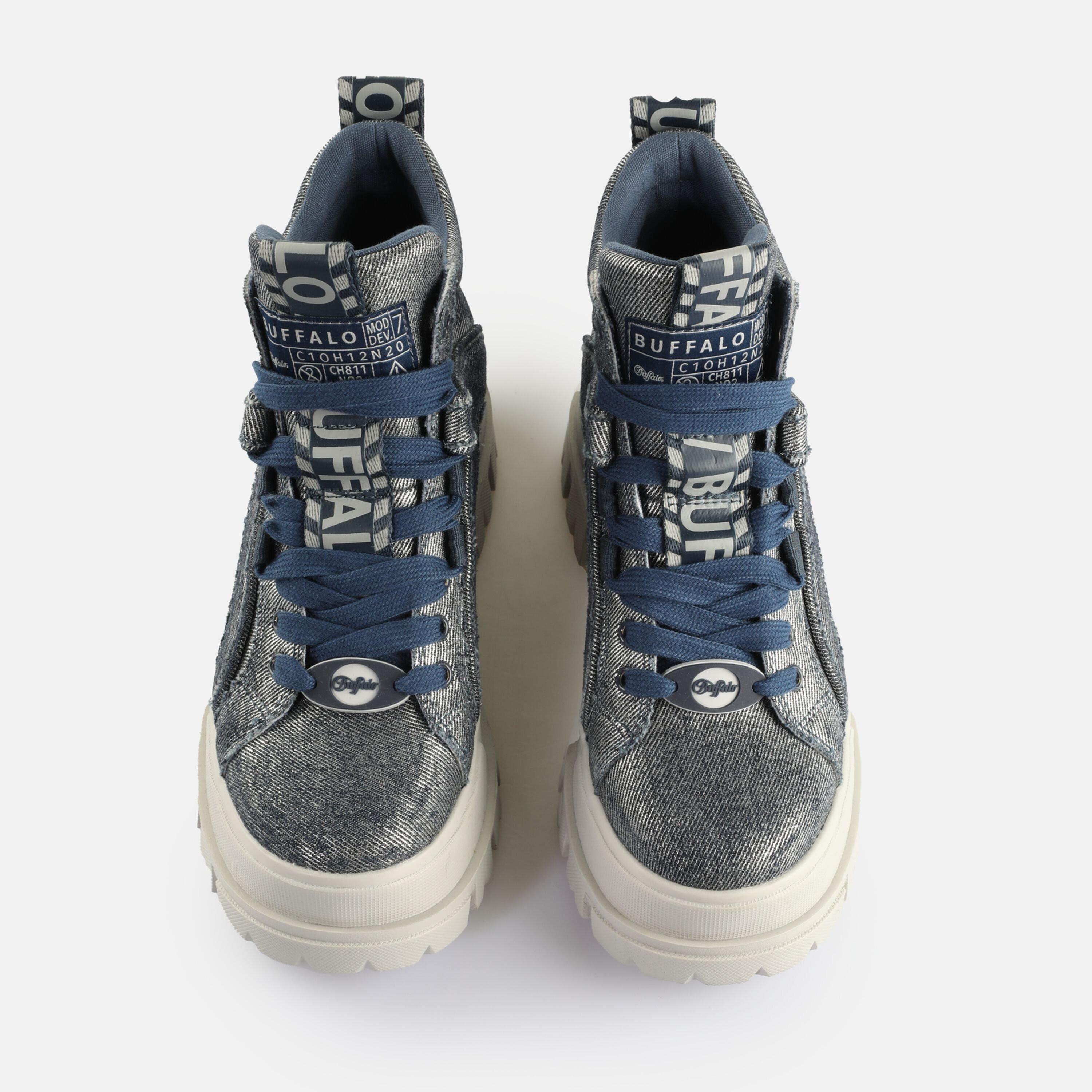 Buffalo damen stiefeletten aspha nc mid - vegan denim