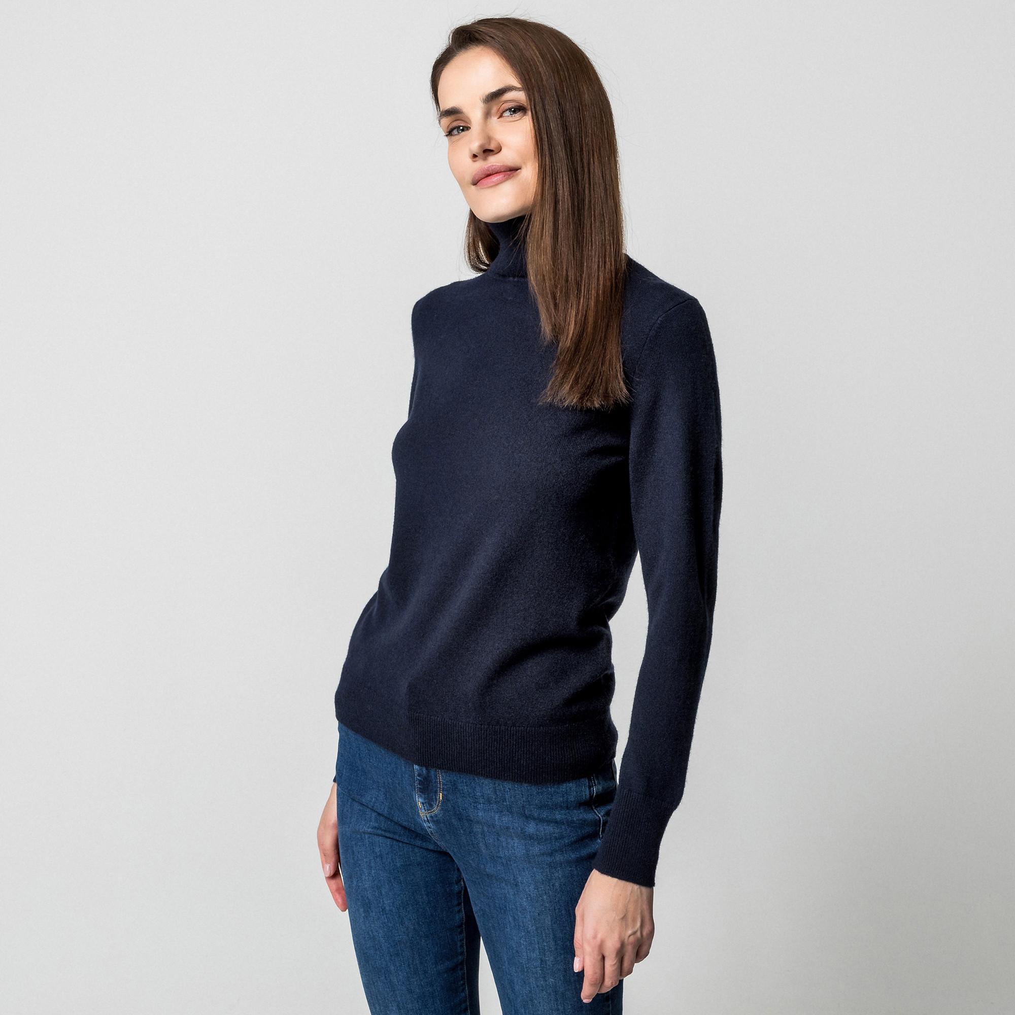 Manor Woman Bio-Cashmere Pullover, Rollkragen