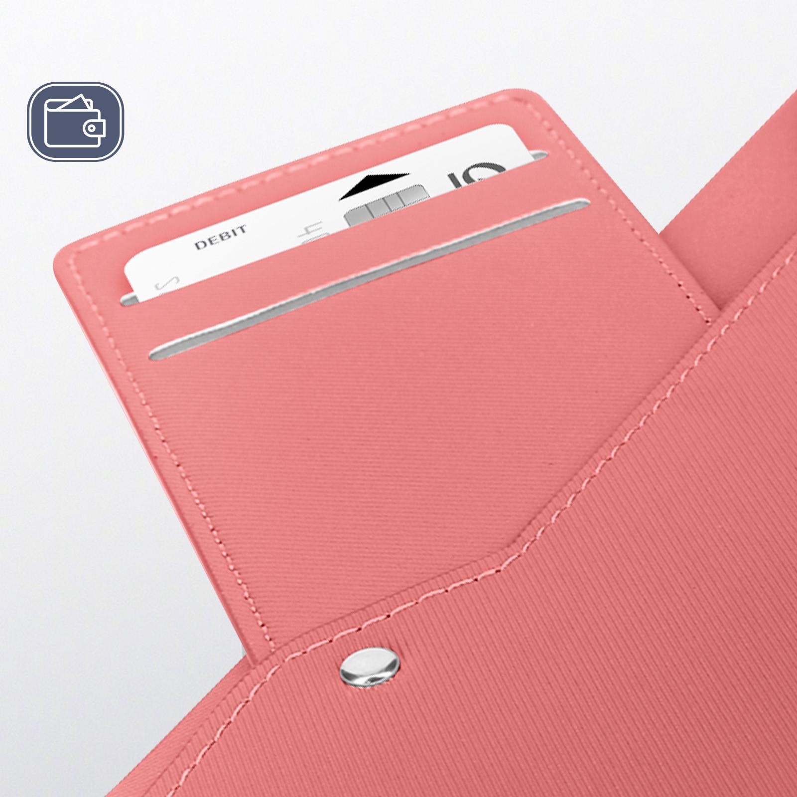 Avizar Samsung S24 Ultra Wallet Hülle Hellrosa