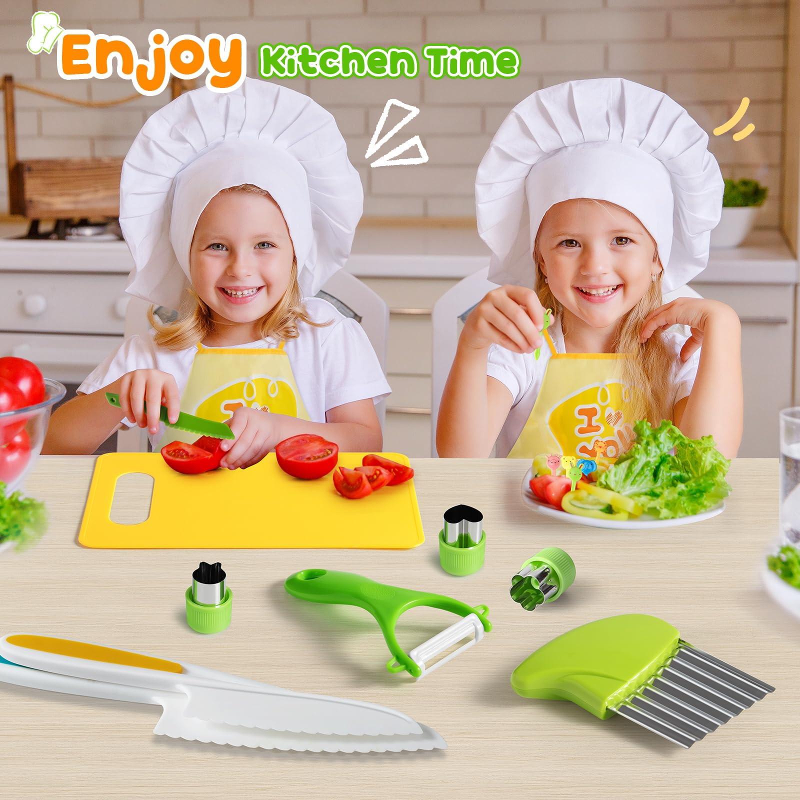 Activity-board Kindermesser 27-teiliges Kindersicherheits-Kochmesserset zum Schneiden und Kochen von Obst und Gemüse