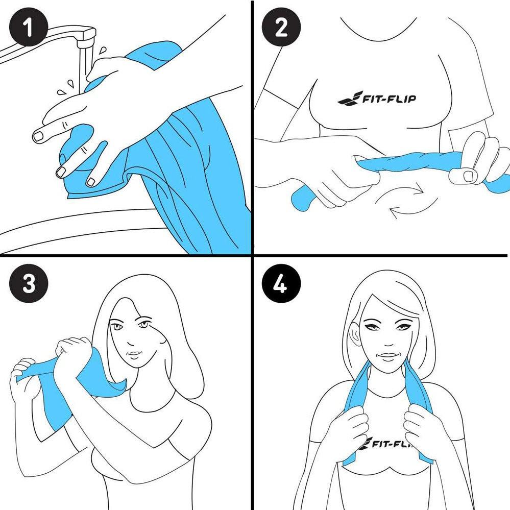 Fit Flip Airflip Towel Kühlhandtuch Mikrofaser