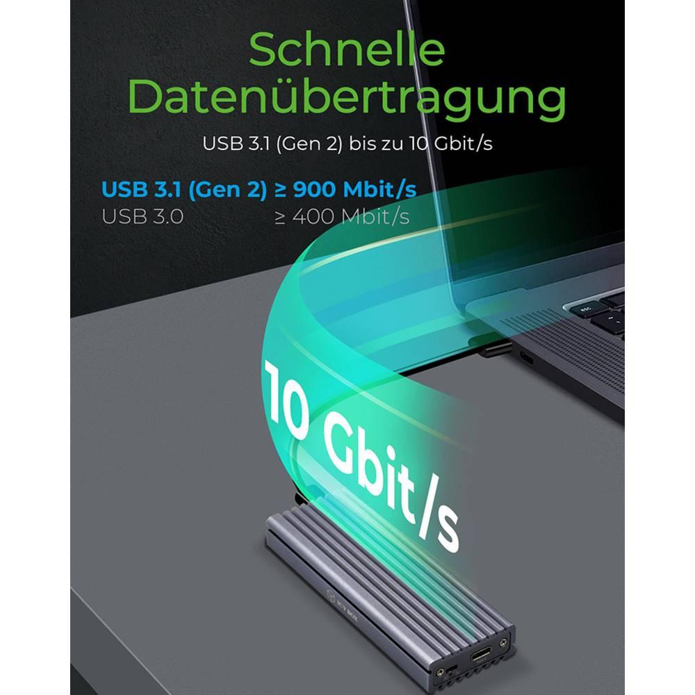 ICY Box M.2 NVMe SSD Gehäuse mit Schreibschutz IB-1817M-C31 USB Type-C