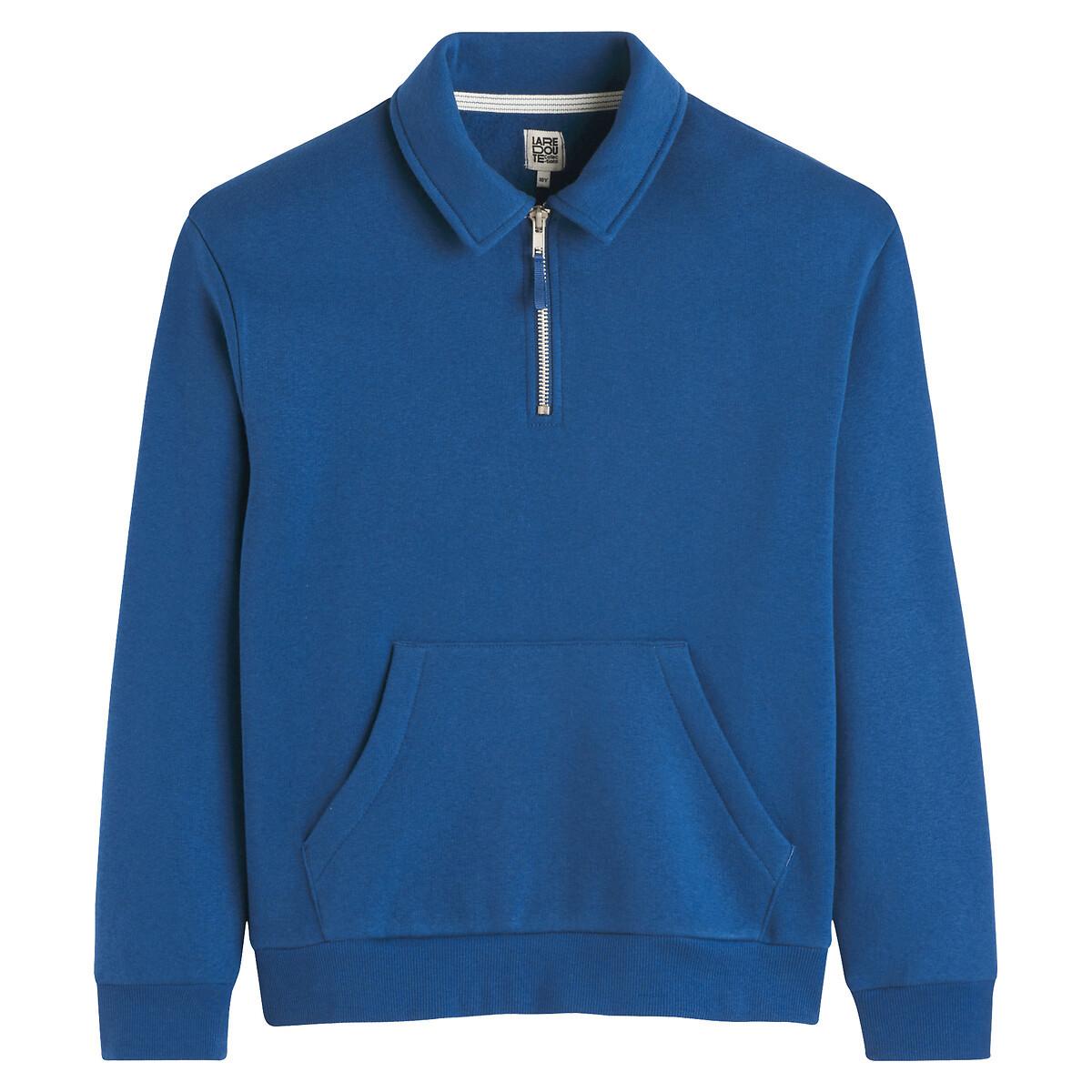 La Redoute Collections Sweatshirt mit Polokragen und Reissverschluss