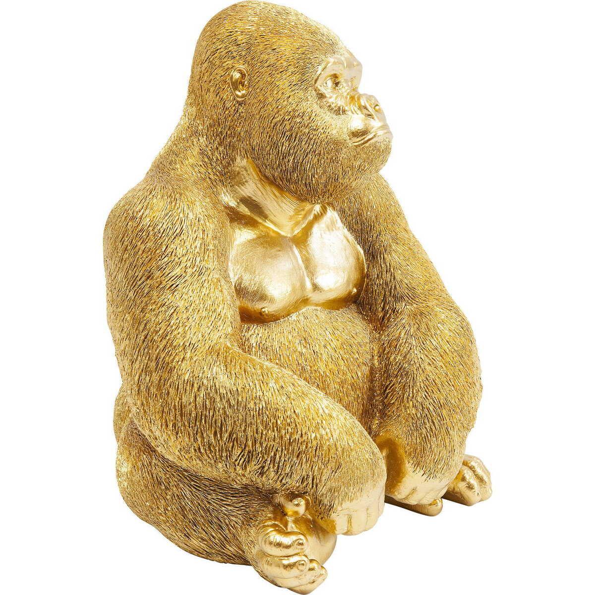 KARE Design Deko Figur Monkey Gorilla Side Medium gold