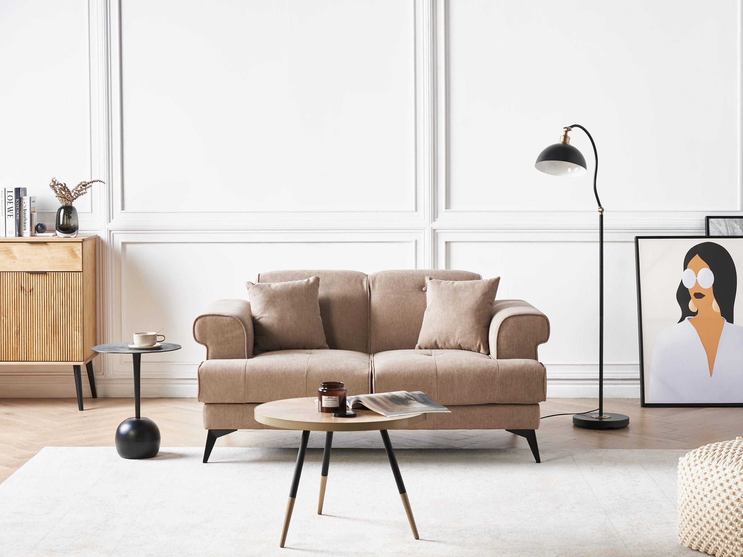 Beliani 2 Sitzer Sofa aus Polyester Minimalistisch SKIVE