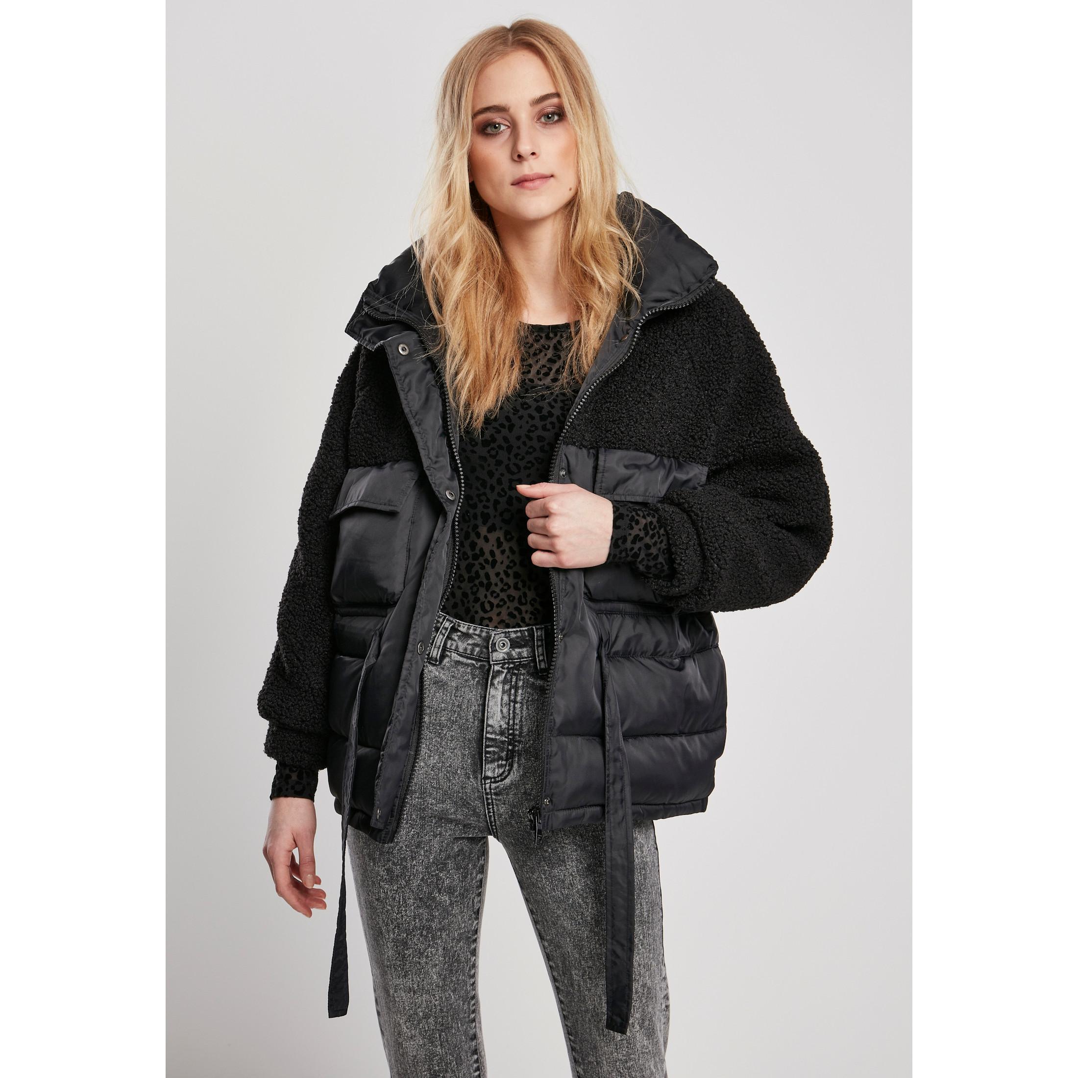 URBAN CLASSICS jacke damen sherpa mix puffer