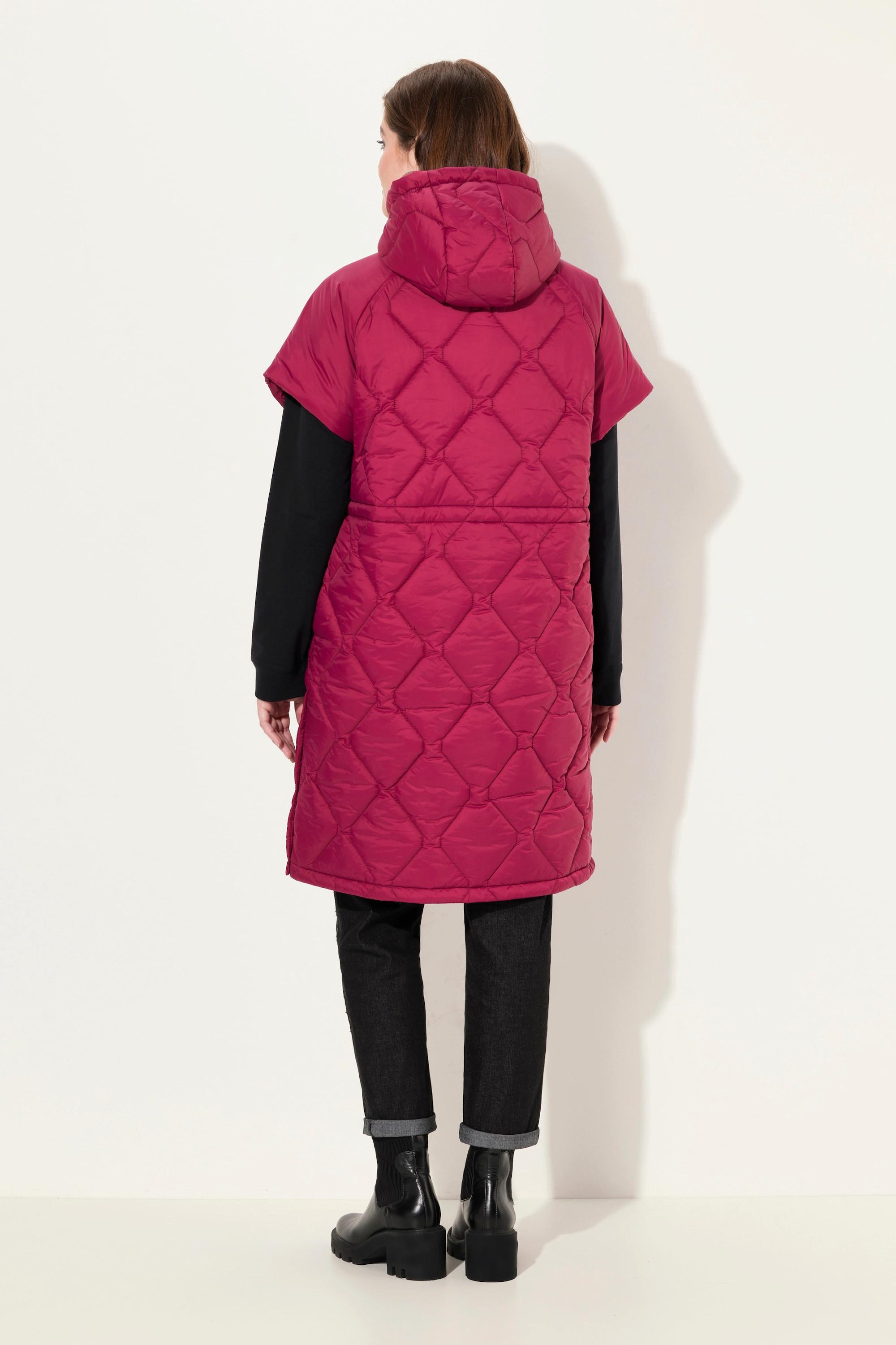 Ulla Popken HYPRAR Steppweste, Tunnelzug, 2-Wege-Zipper, recycelt