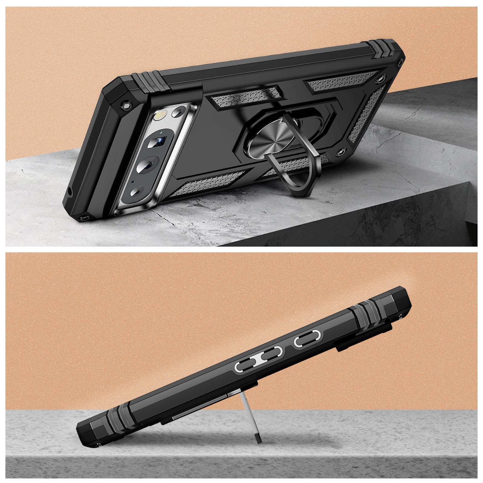 Avizar Ring Hülle Google Pixel 8 Pro Schwarz